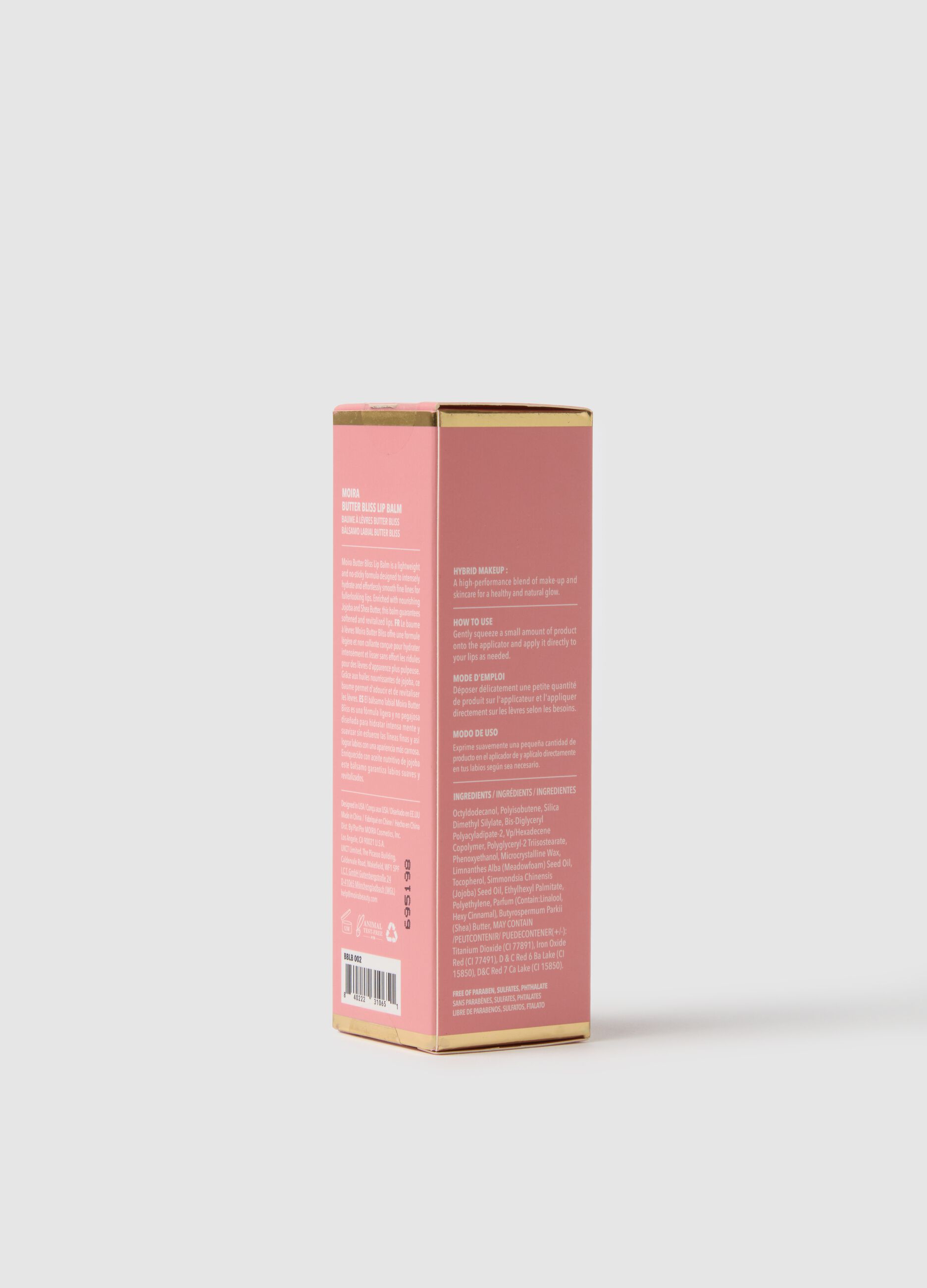 MOIRA BUTTER BLISS LIP BALM 002 POPPY TINTED LIP BALM - Korean makeup