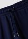 Blue organic cotton joggers, regular fit, for girls_2