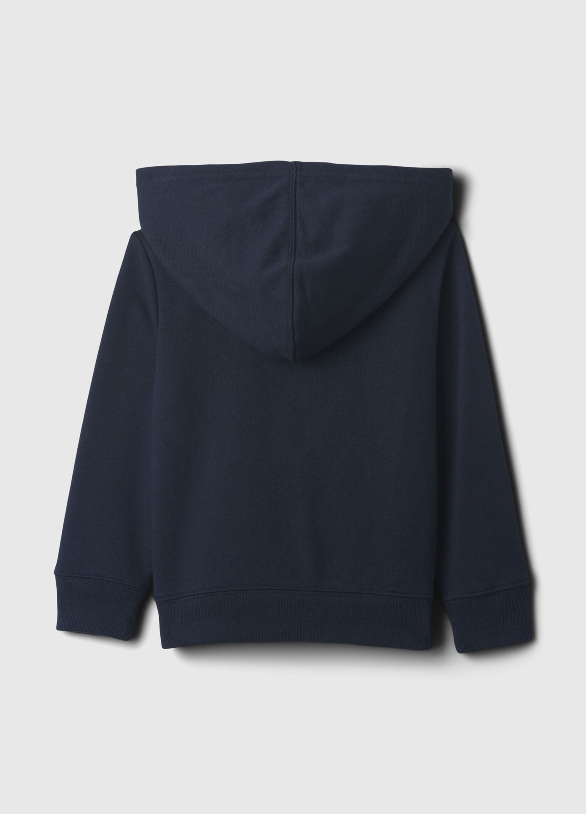 Full-zip sweatshirt with hood and logo embroidery
