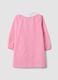 Pink gingham nursery apron with white collar and Minnie embroidery_1