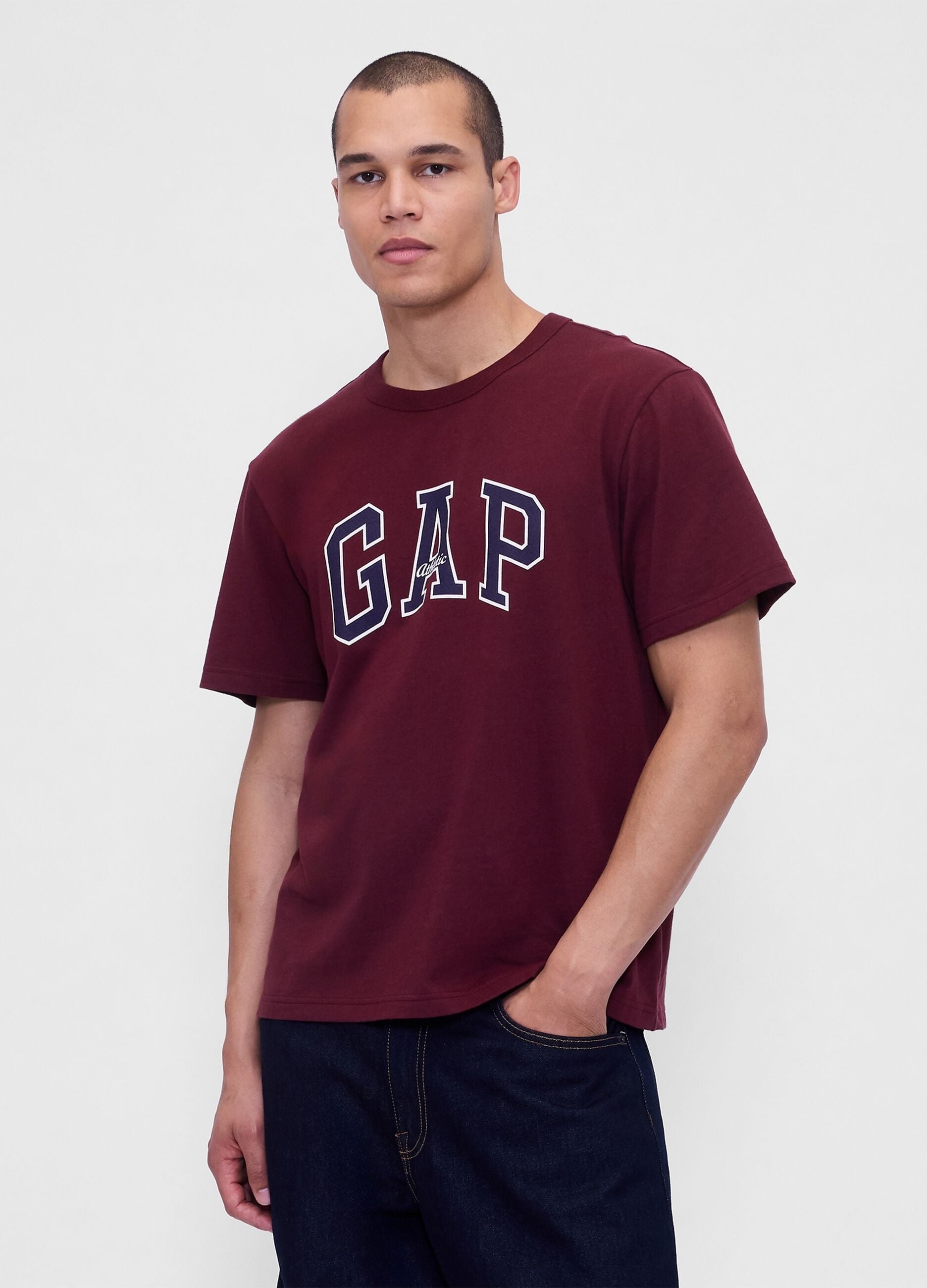 Burgundy Cotton T-shirt