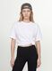T-shirt over fit bianca in puro cotone a maniche corte_0