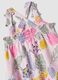 Pink pure cotton floral dress for baby girl_3