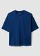 Blue pure cotton short-sleeve T-shirt_4