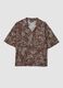 Brown pure viscose shirt with paisley print_4