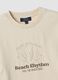 Beige short-sleeved pure cotton T-shirt with embroidery_5