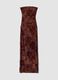 Red fitted maxi dress in stretch floral fabric_4