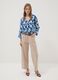 Blue patterned long-sleeve top_1