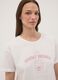 White organic cotton pyjama T-shirt with front slogan_2