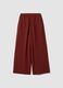 Red wide-leg trousers with elasticated waistband_4