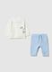 Multicoloured baby cotton tracksuit set with print_0