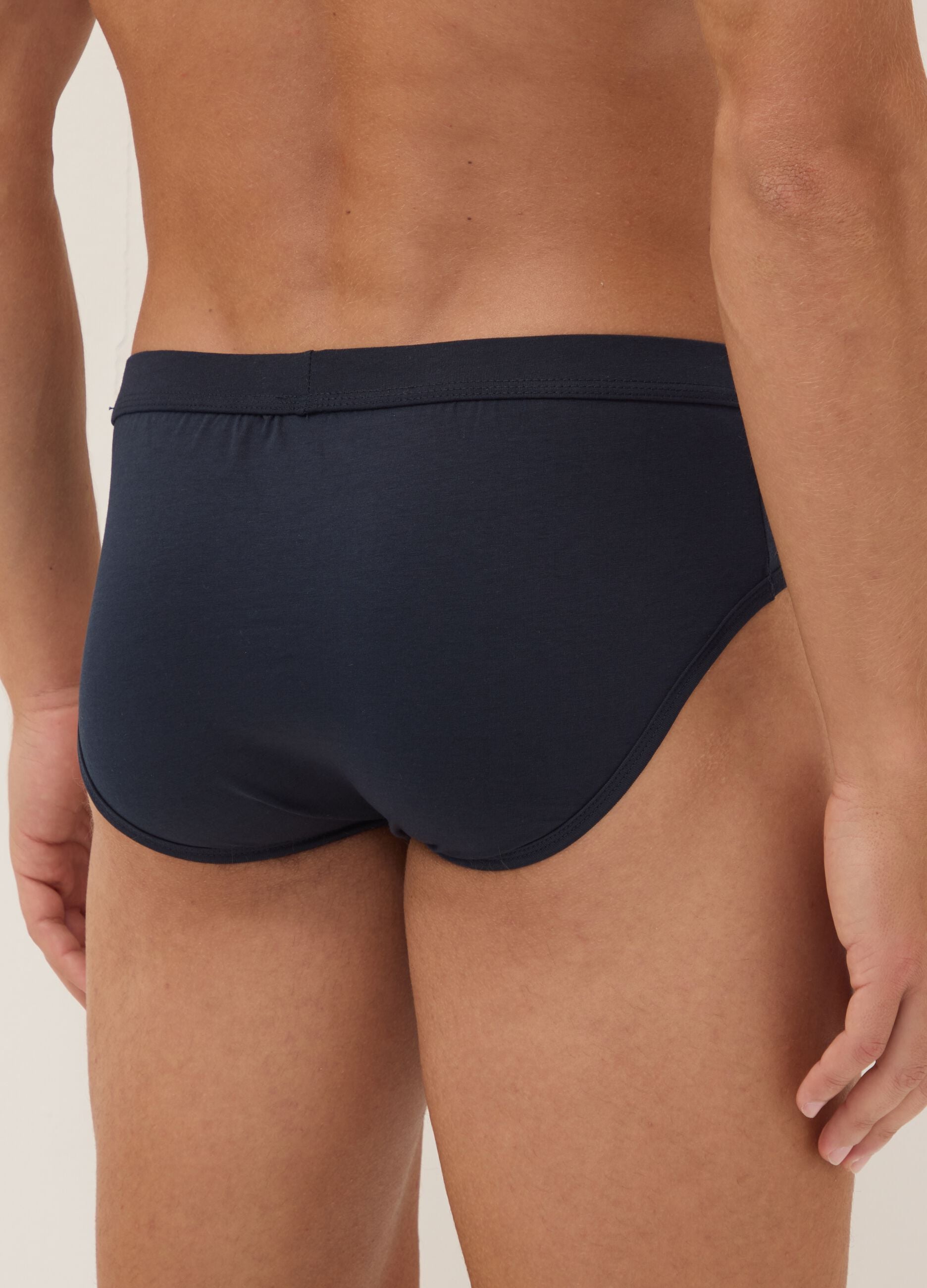 Bipack di slip blu in cotone Supima elasticizzato