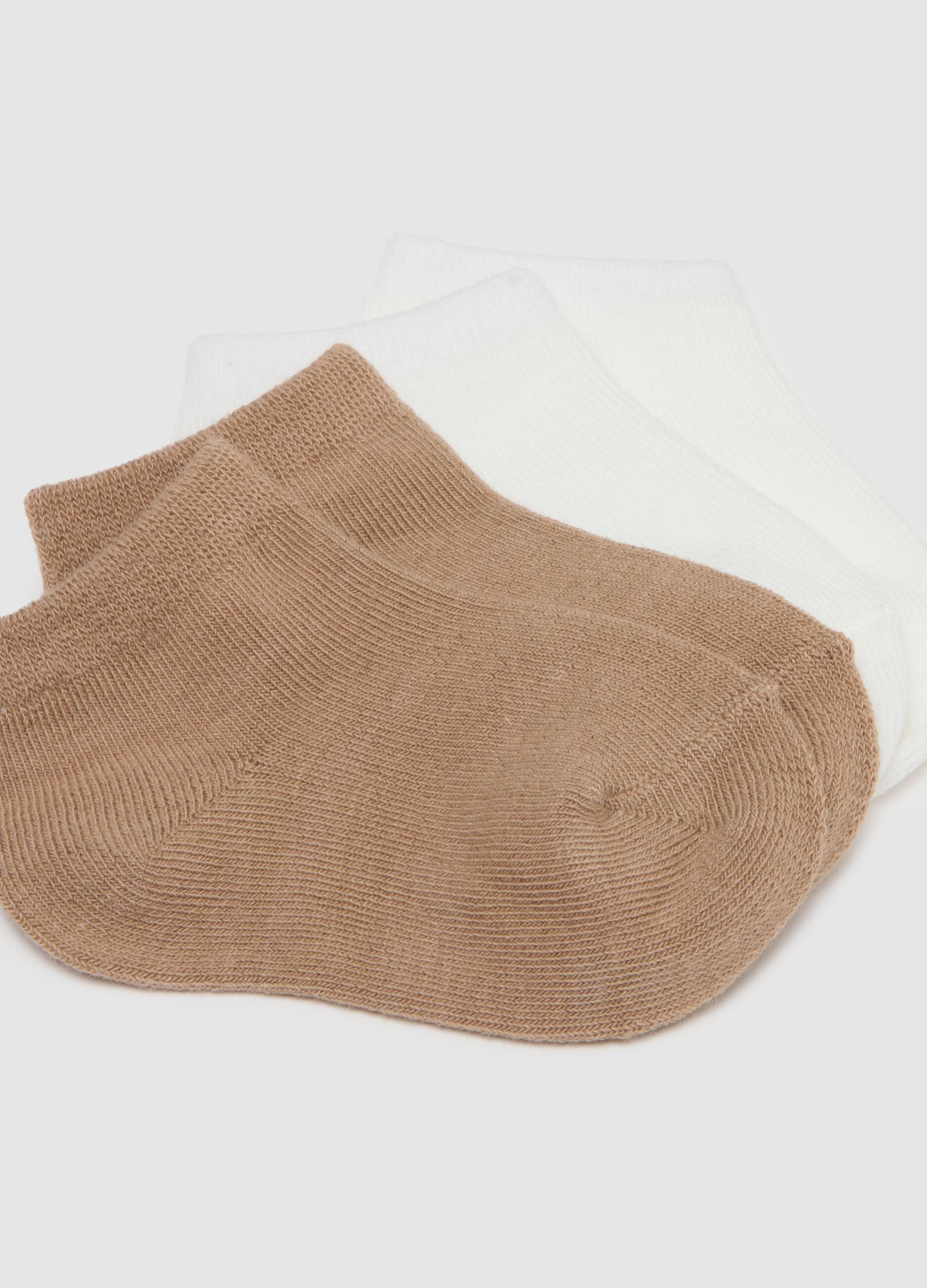 Multicolour newborn cotton blend short socks multipack