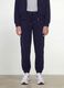Blue organic cotton joggers, regular fit, for girls_1