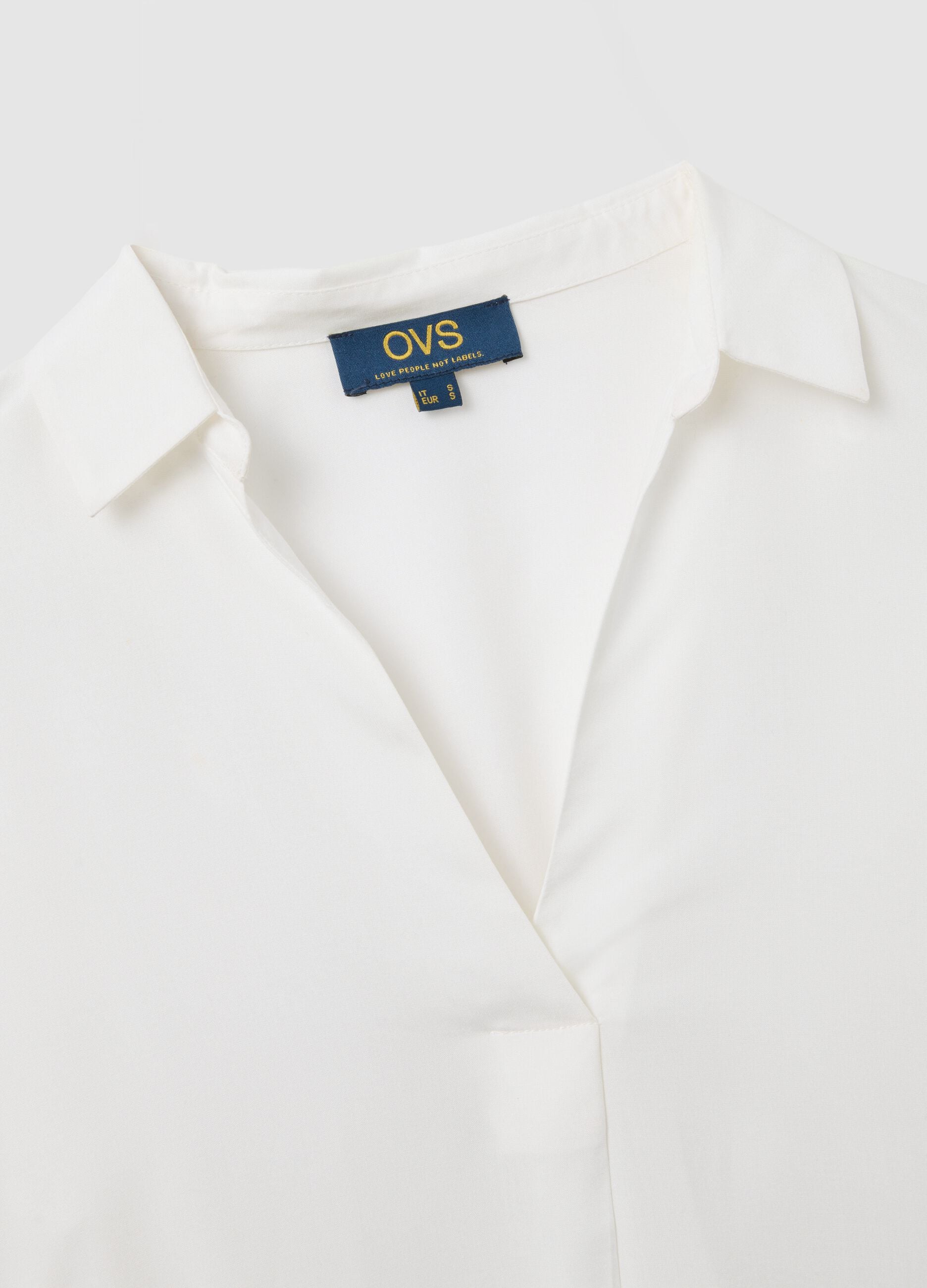 White long-sleeve regular fit shirt