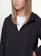 Black rain jacket with hood and zip for girls_3