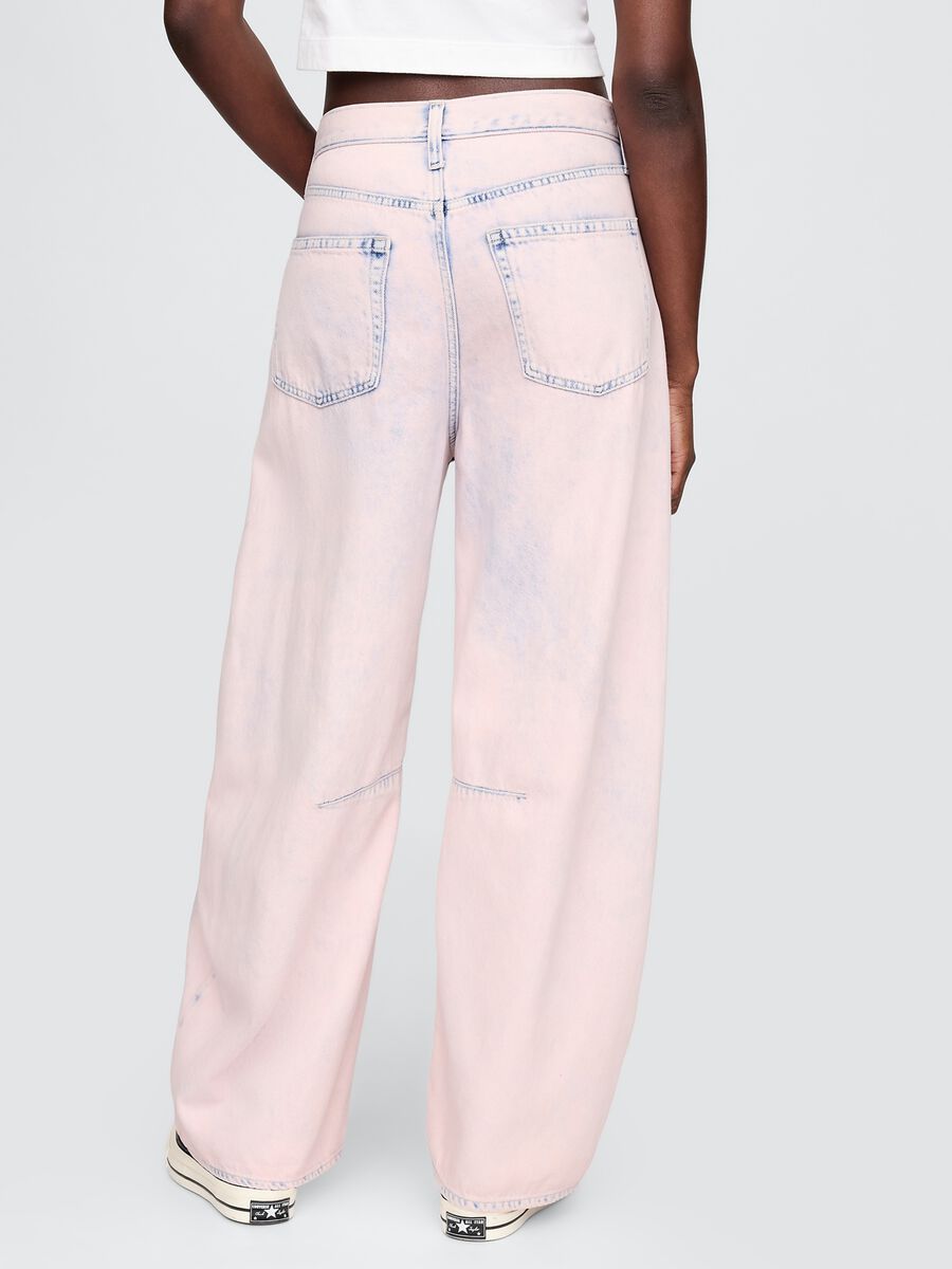 Pantaloni in denim rosa regular fit_2