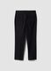 Black cotton chino trousers, regular fit_2
