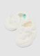 White Mickey Mouse print baby hat and booties set_1