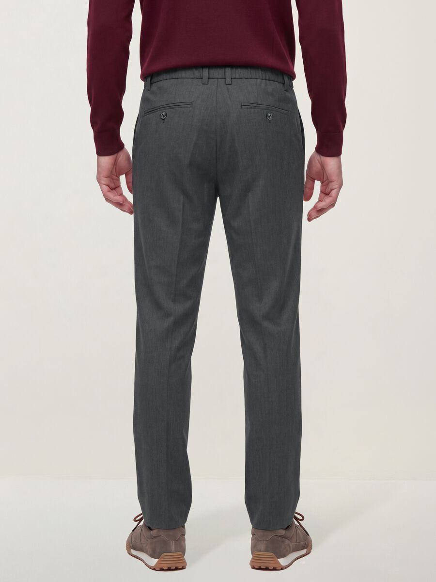Grey slim-fit stretch viscose twill chino trousers_3