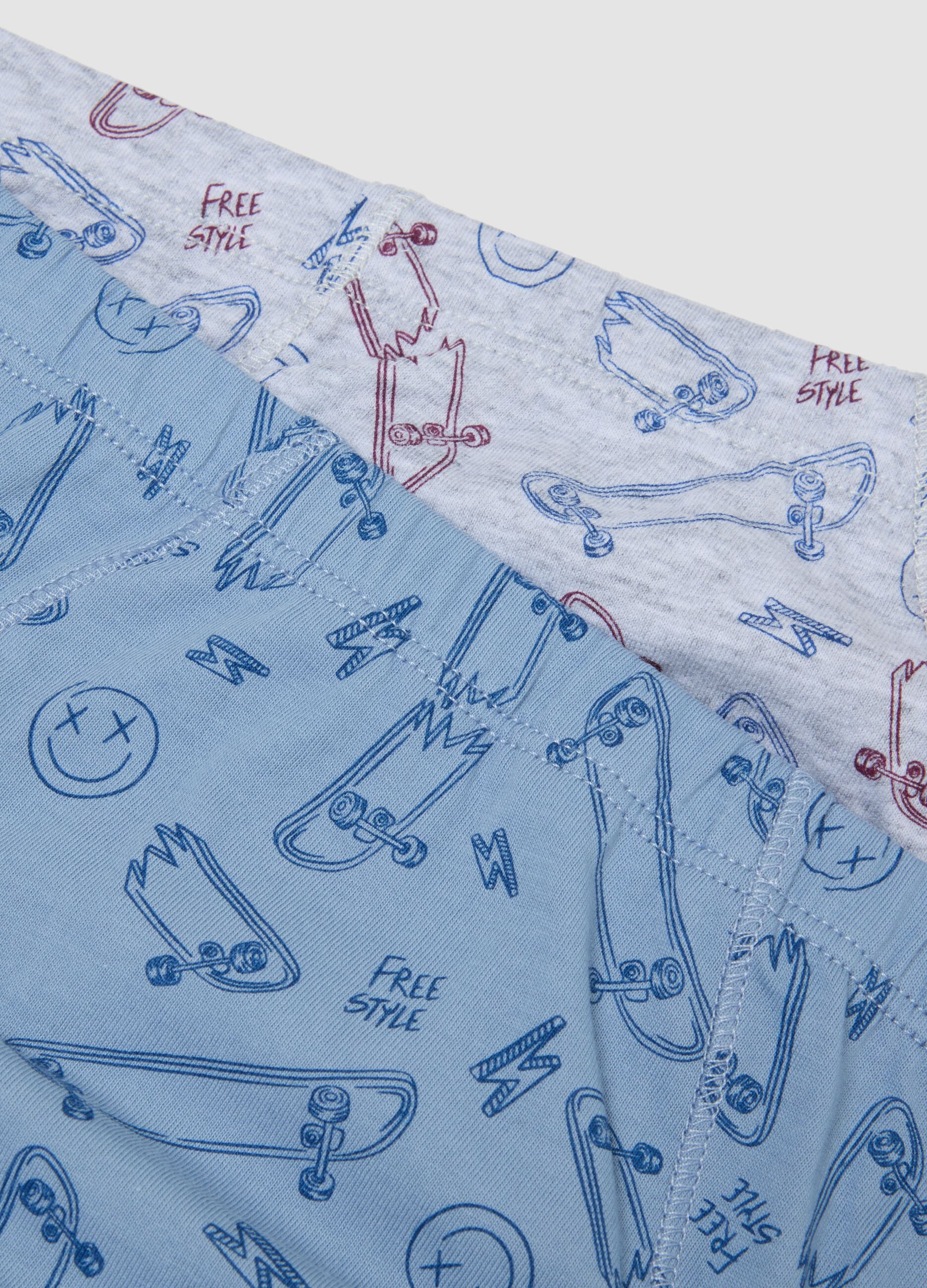 Multipack of five multicolour briefs in pure organic cotton jersey