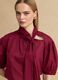 Red pure cotton regular-fit blouse with bow_2