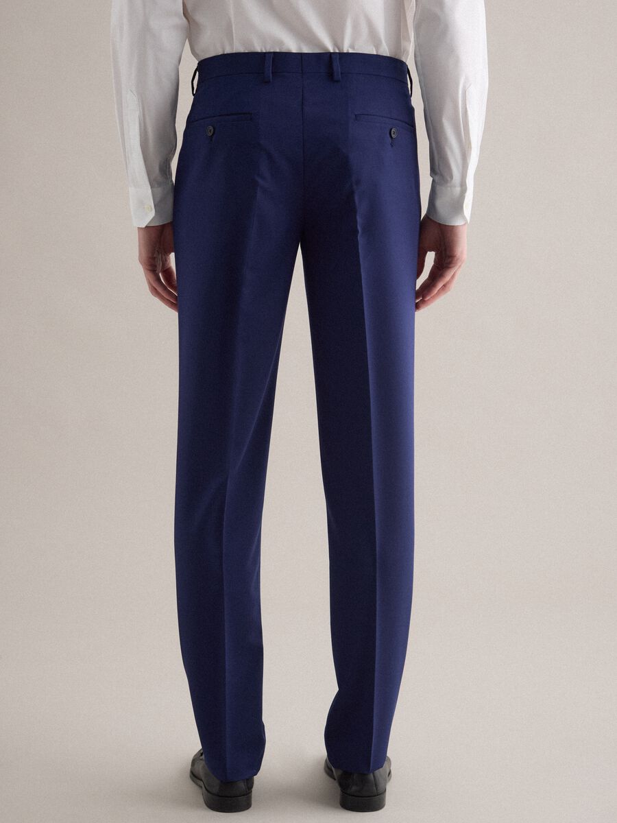 Pantaloni eleganti blu slim fit_2
