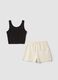 Girls' multicolour stretch-cotton fitted set_3