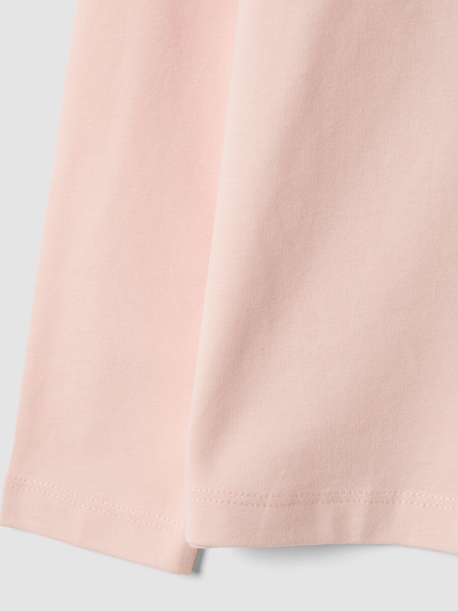 Pink stretch organic cotton crew-neck T-shirt_3