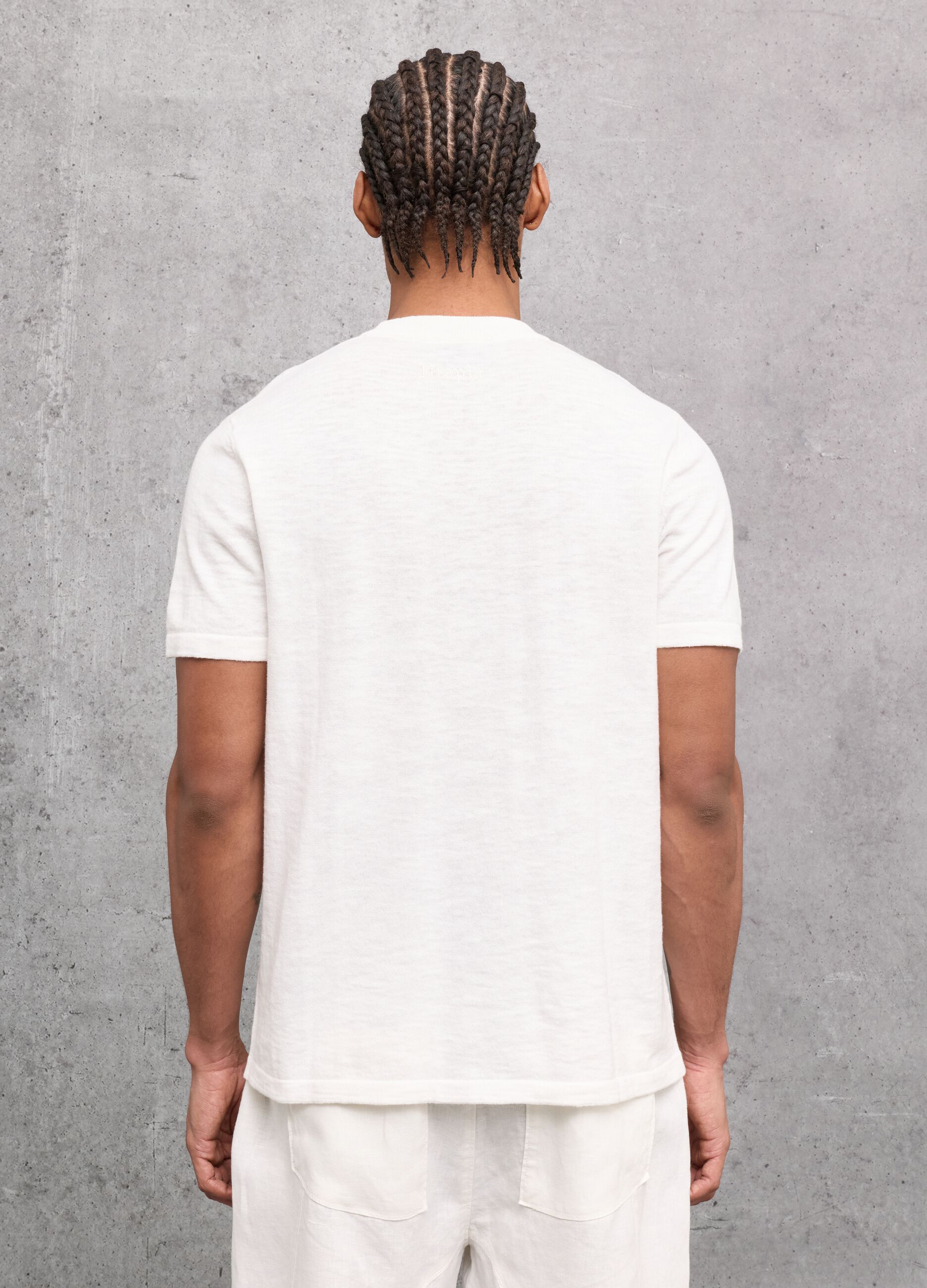 White Knit T-Shirt