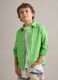 Green pure linen oversized kids&rsquo; shirt_0