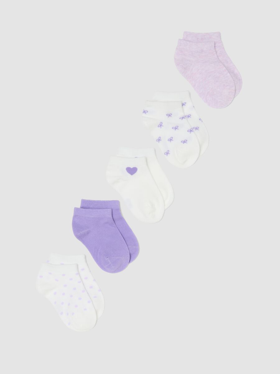 Girls&rsquo; multicolour stretch cotton-blend sock multipack_0