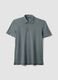 Grey pure cotton slim-fit short-sleeve polo_4