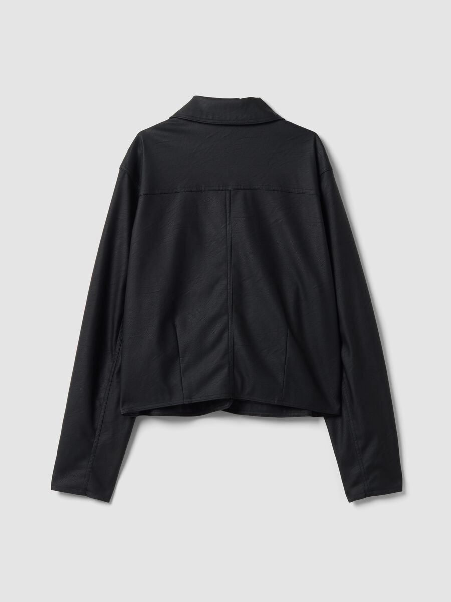 Black zip-up jacket with slim-fit collar_2