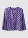 Multicolour Lyocell blend shirt, regular fit, deep V_4