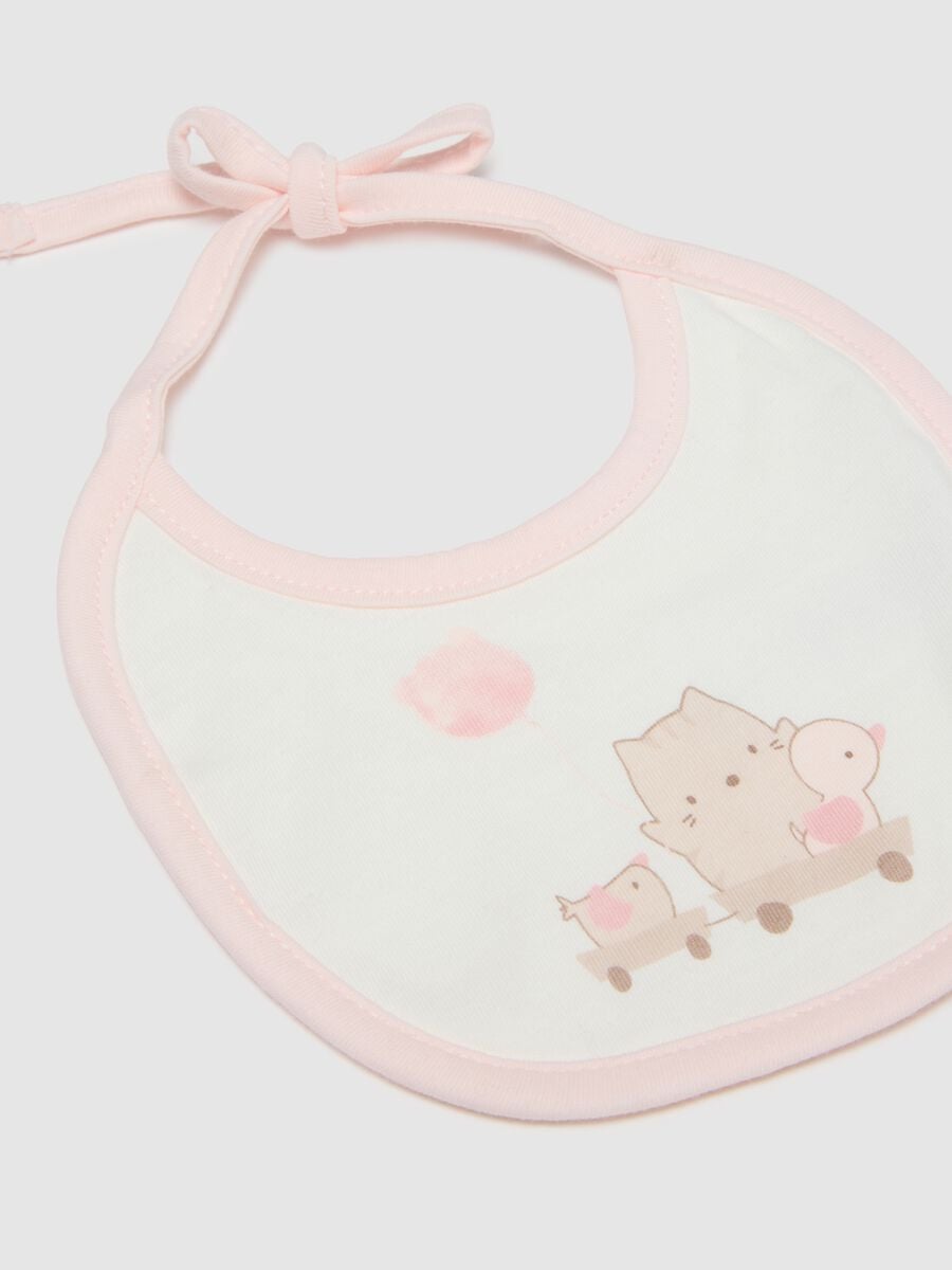 Twin-Pack White Pure Cotton Bibs for Infants_1