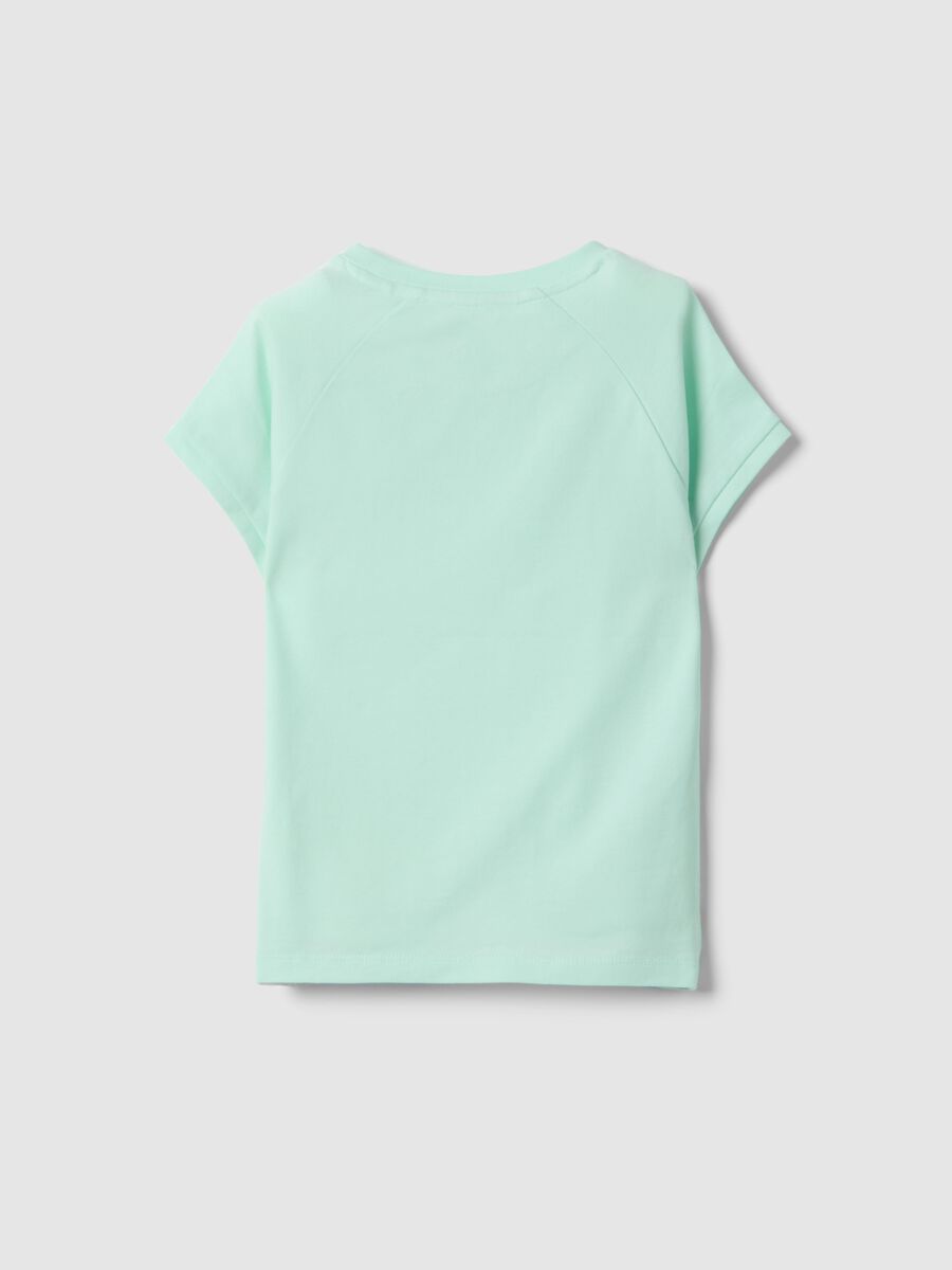 T-shirt in cotone elasticizzato verde da ragazza slim fit_4
