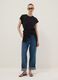 Black fitted short-sleeve pure cotton T-shirt_1