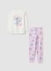 White and pink organic cotton pyjamas with Stitch print_0