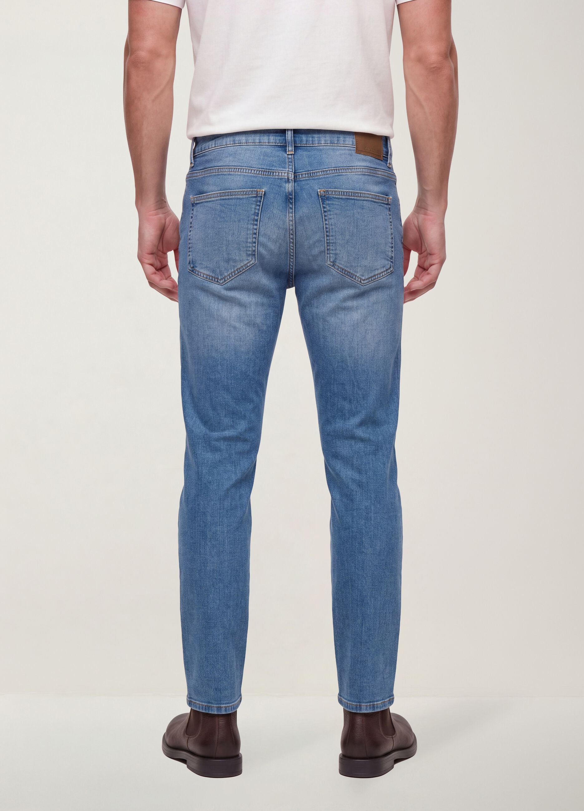 Slim-fit stretch cotton denim jeans