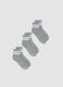 3-pack of grey athletic socks in stretch organic cotton_0