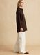 Oversized pure linen brown shirt_2