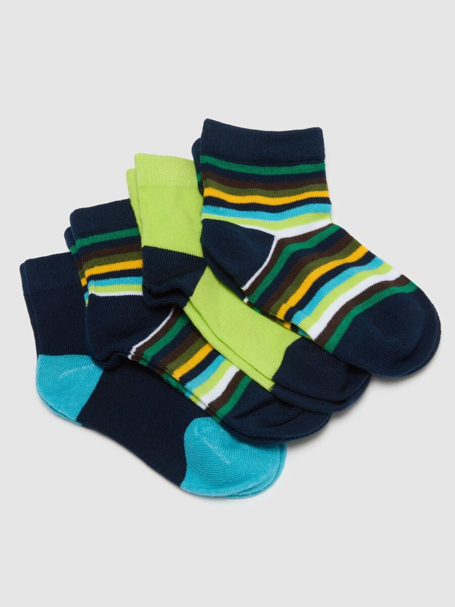 Multipack of short multicolour cotton socks for children_1