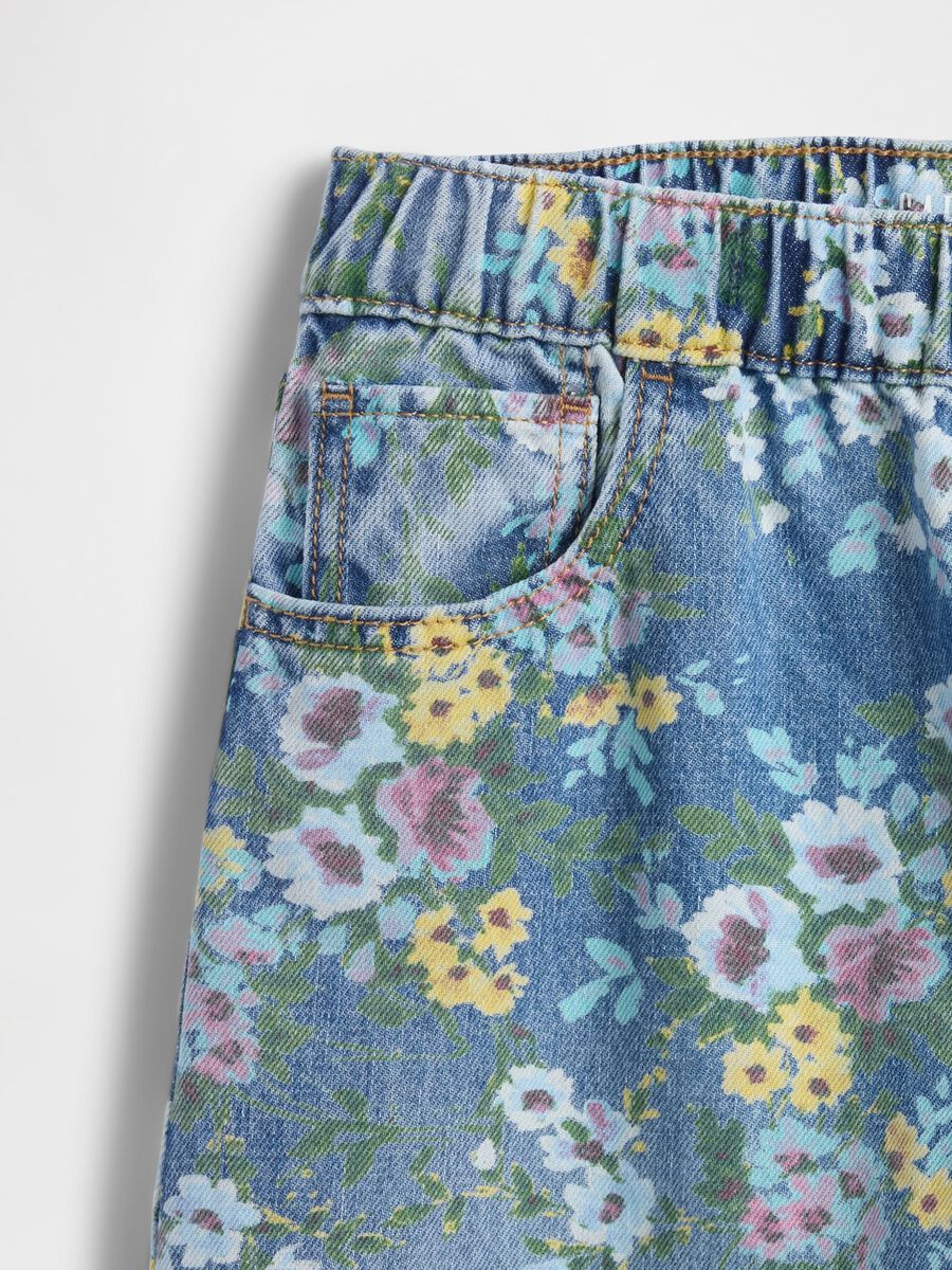 Multicolour Flared Denim Trousers_5