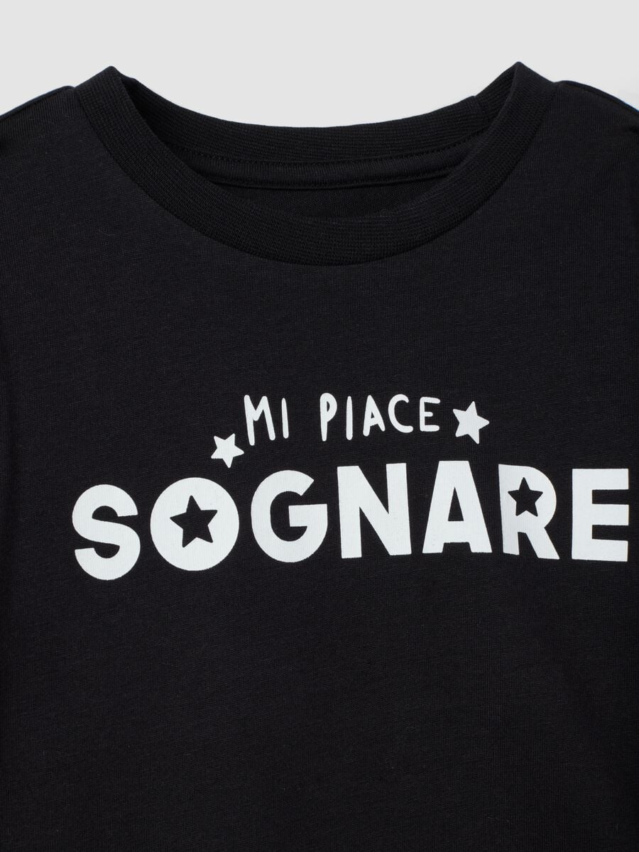Black crew-neck T-shirt in pure organic cotton_2