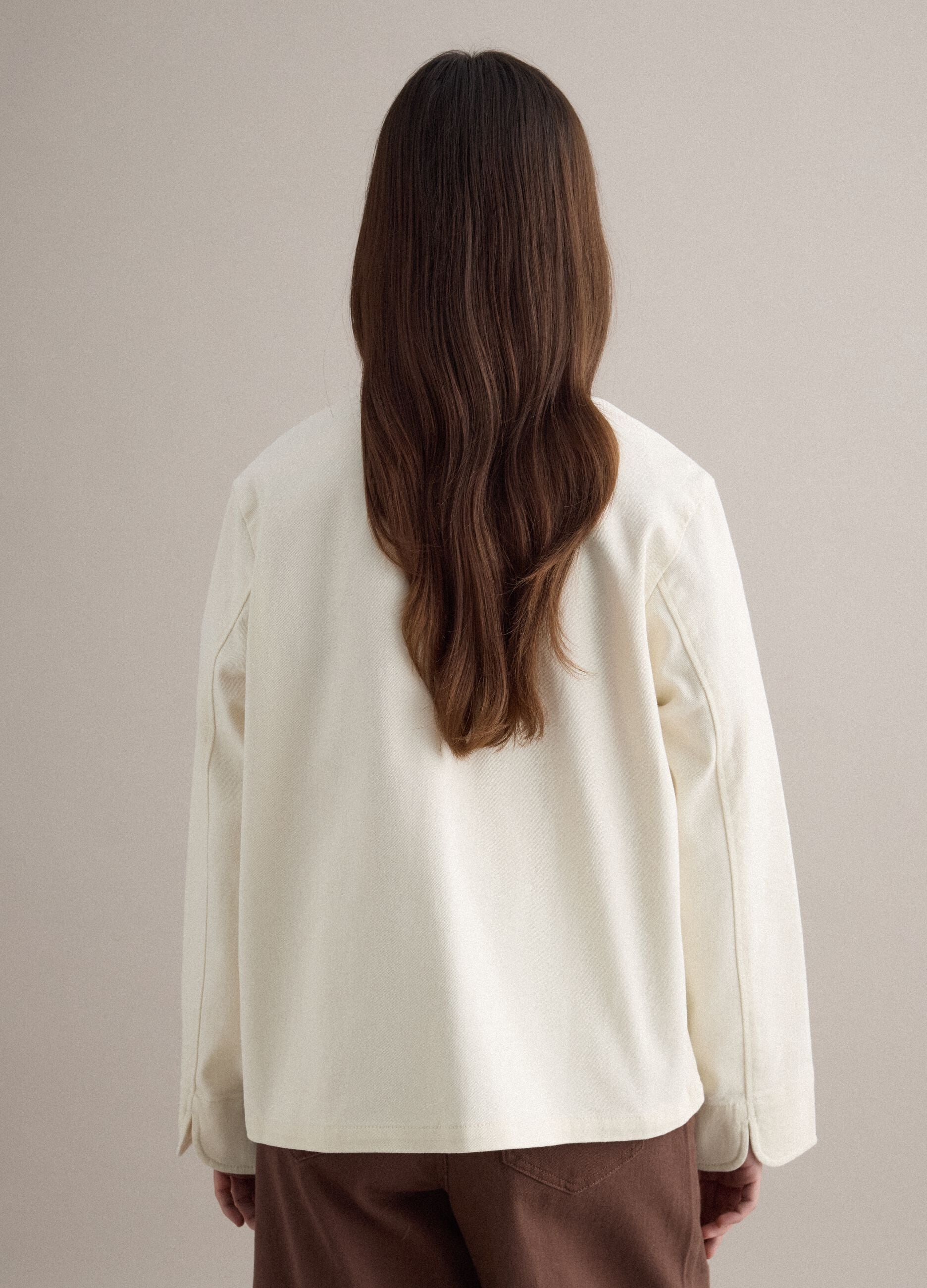 White Stretch Cotton Jacket