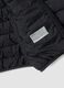 Black Ultralight padded hooded jacket with zip for boys_3