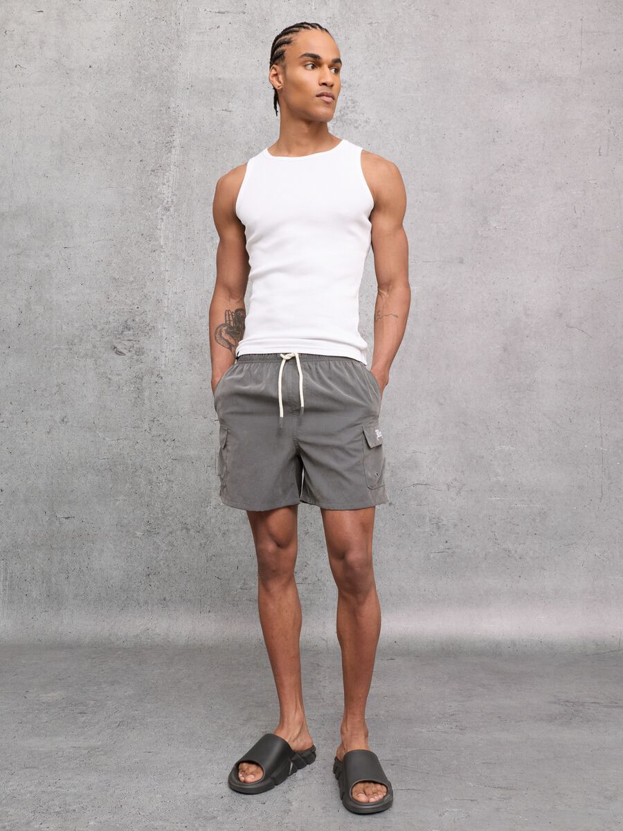 Cargo Swim Shorts Vintage Grey_4