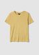 Yellow regular-fit short-sleeve viscose-blend T-shirt_4