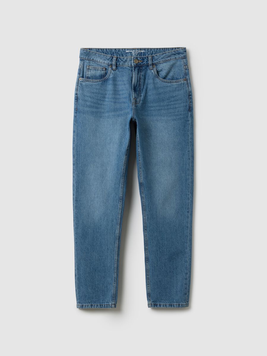 Pure Cotton Blue Denim Regular Fit Jeans_4